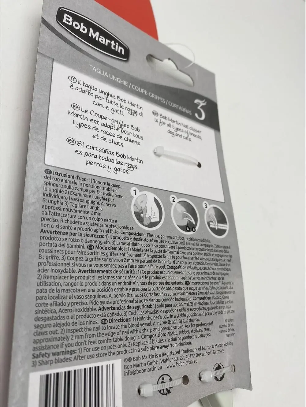 Bob Martin Dog Nail Clippers, Safe & Effective Pet Grooming Tool, New